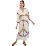Flourish Decorative Peace Sign Grecian Style  Maxi Dress