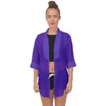 Ultra Violet Purple Open Front Chiffon Kimono