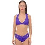 Ultra Violet Purple Double Strap Halter Bikini Set