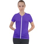 Ultra Violet Purple Short Sleeve Zip Up Jacket