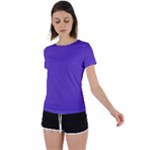 Ultra Violet Purple Back Circle Cutout Sports T-Shirt