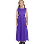 Ultra Violet Purple Kids  Satin Sleeveless Maxi Dress