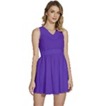 Ultra Violet Purple Sleeveless High Waist Mini Dress