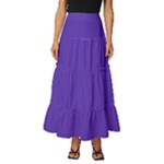Ultra Violet Purple Tiered Ruffle Maxi Skirt