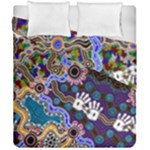 Authentic Aboriginal Art - Discovering Your Dreams Duvet Cover Double Side (California King Size)