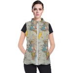 Illustration Ukrainian Folk Seamless Pattern Ornament Women s Puffer Vest