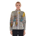 Circular Concentric Radial Symmetry Abstract Women s Bomber Jacket