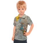 Circular Concentric Radial Symmetry Abstract Kids  Polo T-Shirt