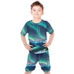 Triangle Pattern Design Cute Kids  T-Shirt and Shorts Set
