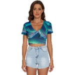 Triangle Pattern Design Cute V-Neck Crop Top