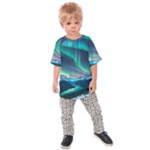 Zig Zag Waves Lines Geometric Kids  Raglan T-Shirt