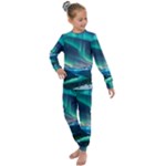 Zig Zag Waves Lines Geometric Kids  Long Sleeve Set 