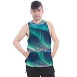 Zig Zag Waves Lines Geometric Men s Sleeveless Hoodie