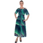 Aurora Borealis Shoulder Straps Boho Maxi Dress 