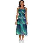 Aurora Borealis Sleeveless Shoulder Straps Boho Dress