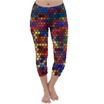 Flower Retro Funky Psychedelic Capri Winter Leggings 