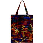 Flower Retro Funky Psychedelic Zipper Classic Tote Bag