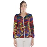 Hexagon Honeycomb Pattern Design Women s Windbreaker