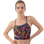 Flower Retro Funky Psychedelic Mini Tank Bikini Top