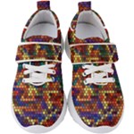 Hexagon Honeycomb Pattern Design Kids  Velcro Strap Shoes