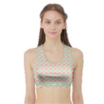 Mosaic Hexagon Honeycomb Sports Bra with Border