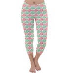 Pattern Flowers Geometric Capri Winter Leggings 