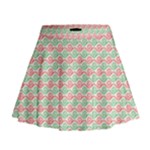 Spirals Geometric Pattern Design Mini Flare Skirt