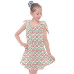 Background Pattern Leaves Texture Kids  Tie Up Tunic Dress