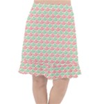 Background Pattern Leaves Texture Fishtail Chiffon Skirt