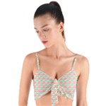 Background Pattern Leaves Texture Woven Tie Front Bralet