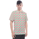 Background Pattern Leaves Texture Men s Polo T-Shirt