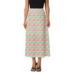 Background Pattern Leaves Texture Classic Midi Chiffon Skirt