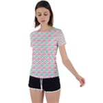 Spirals Geometric Pattern Design Back Circle Cutout Sports T-Shirt