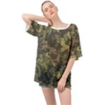 Birds Pattern Colorful Oversized Chiffon Top