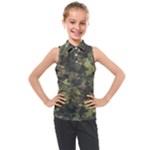 Birds Pattern Colorful Kids  Sleeveless Polo T-Shirt