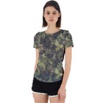 Birds Pattern Colorful Back Cut Out Sport T-Shirt