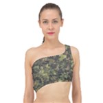 Flowers Pattern Flora Spliced Up Bikini Top 