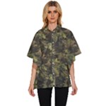 Camouflage Military Women s Batwing Button Up Shirt