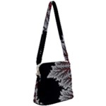 Abstract City Retro Sunset Night Zipper Messenger Bag