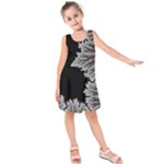 Abstract City Retro Sunset Night Kids  Sleeveless Dress