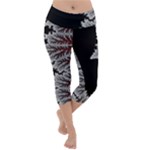 Silhouette Of Aurora Borealis Lightweight Velour Capri Yoga Leggings