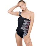 Himalaya Nature Mountain Frilly One Shoulder Swimsuit