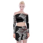 Foroest Nature Trippy Off Shoulder Top with Mini Skirt Set