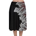 Abstract Complex Fractal Math Velvet Flared Midi Skirt