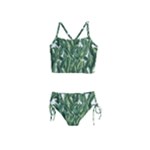 Green banana leaves Girls  Tankini Swimsuit