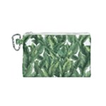 Green banana leaves Canvas Cosmetic Bag (Small)