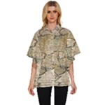 Tartaria Empire Vintage Map Women s Batwing Button Up Shirt