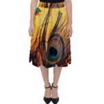 City Light Sky Landmark Painting Classic Midi Skirt