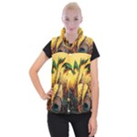 City Light Sky Landmark Painting Women s Button Up Vest