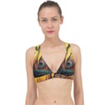 City Light Sky Landmark Painting Classic Banded Bikini Top